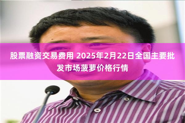 股票融资交易费用 2025年2月22日全国主要批发市场菠萝价格行情